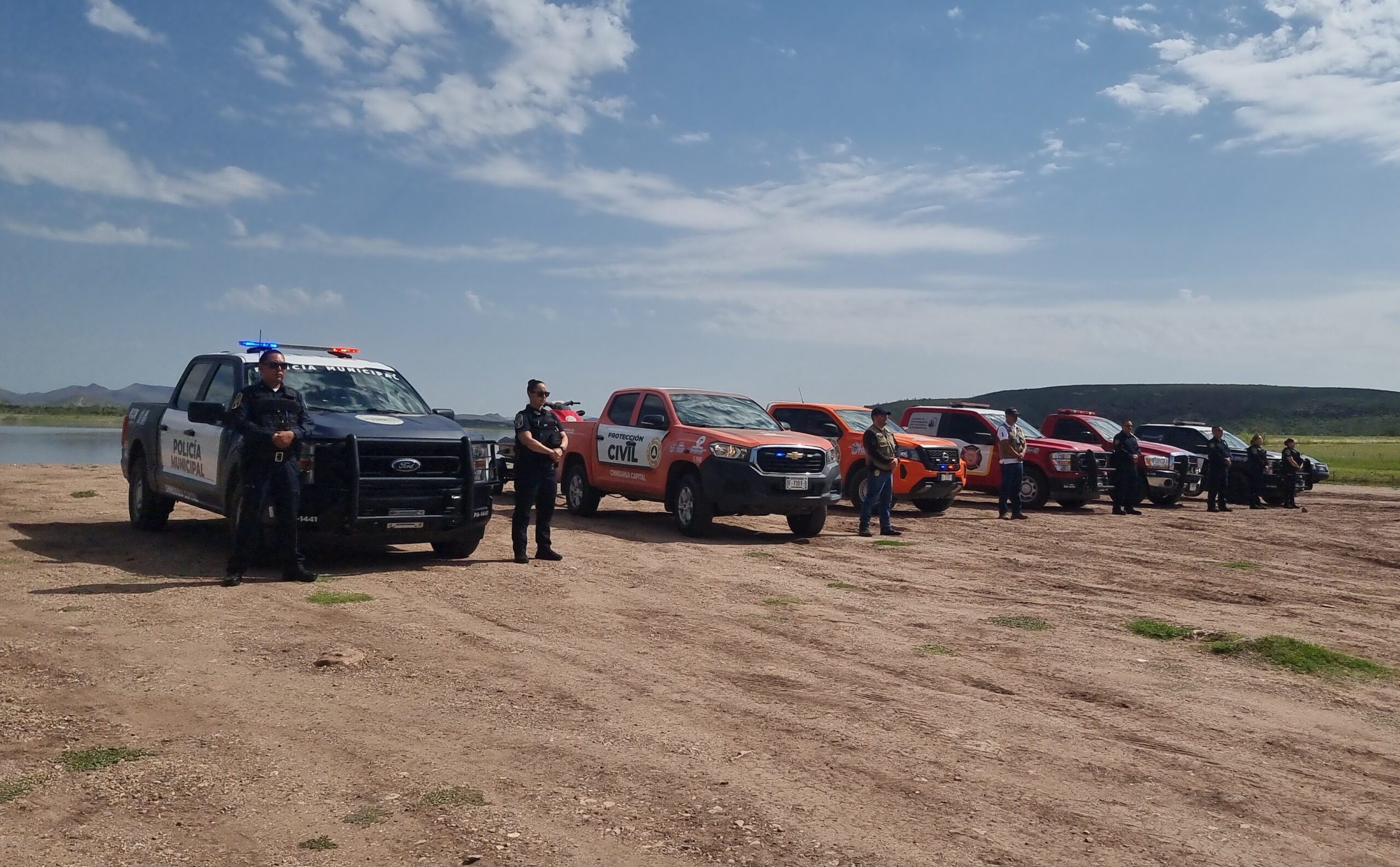Refuerza Policía Municipal vigilancia de la Presa Chihuahua durante el fin de semana