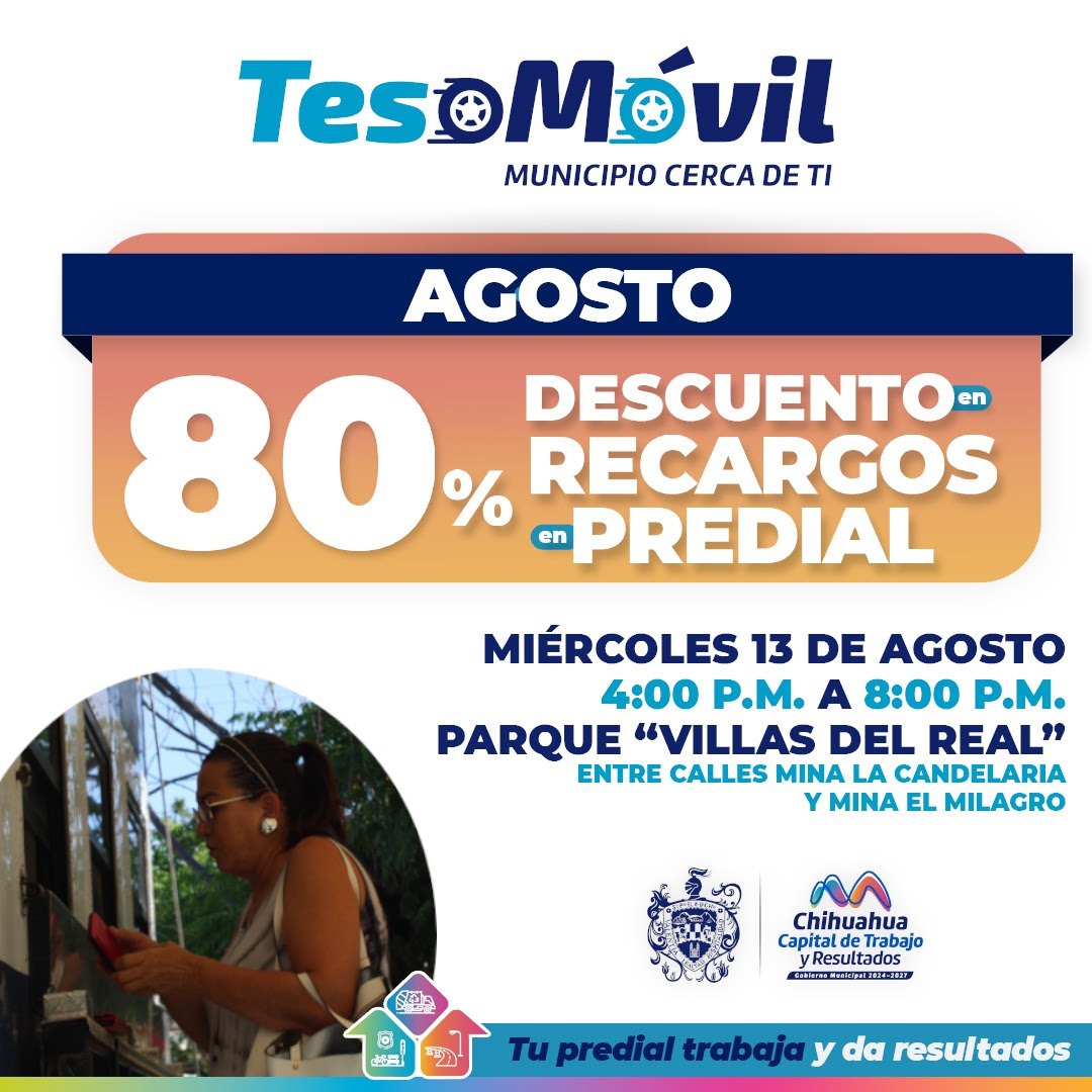 Aprovecha descuento del 80% en los recargos del Predial pagando en agosto