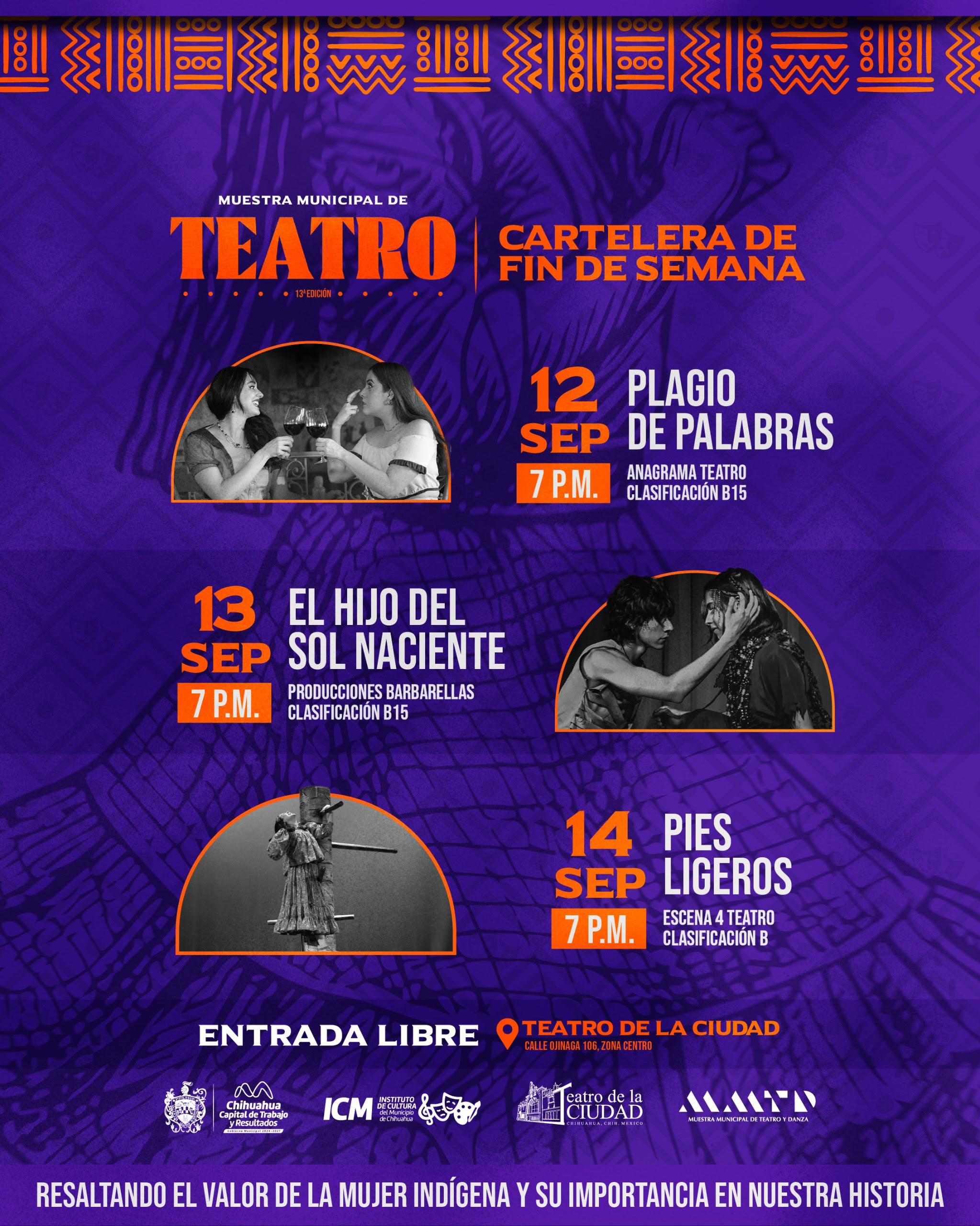 ¿Aún no tienes plan para este fin de semana? Disfruta de la Muestra Municipal de Teatro con entrada libre