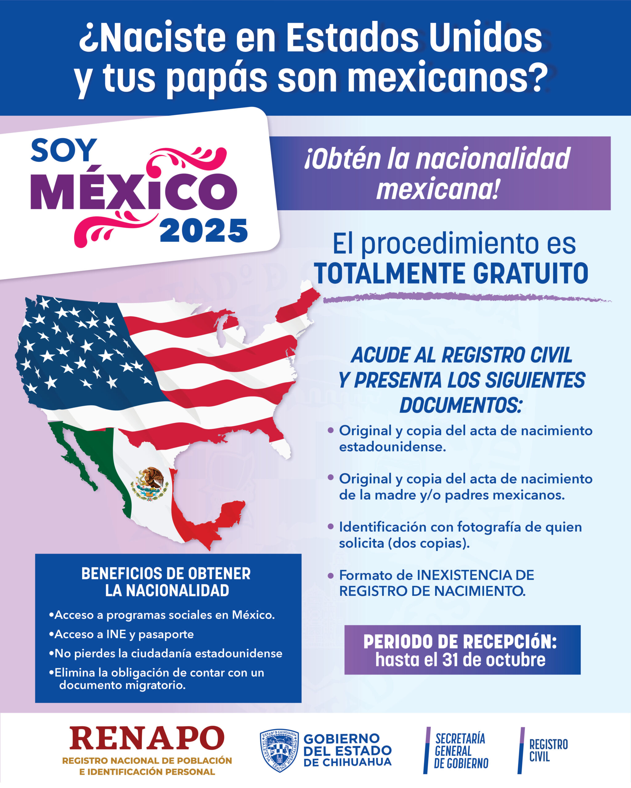 Promueve Secretaría General de Gobierno el programa “Soy México” durante los meses de septiembre y octubre