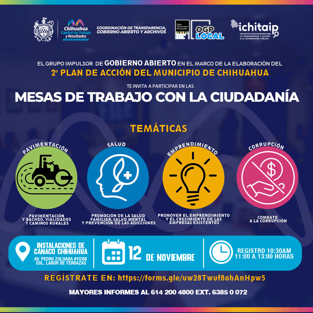 Participa en el Segundo Plan de Acción de Gobierno Abierto del Municipio
