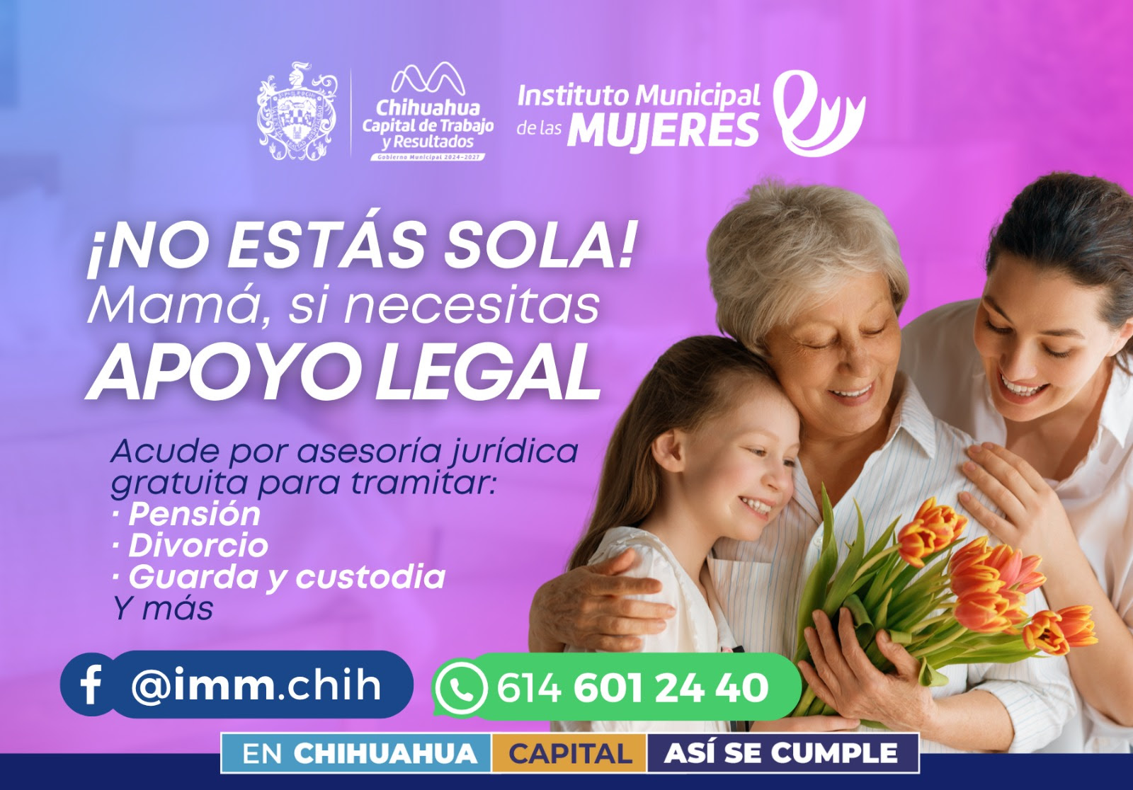 Invita Municipio a madres a conocer sus derechos: pensión alimenticia, custodia y apoyo legal