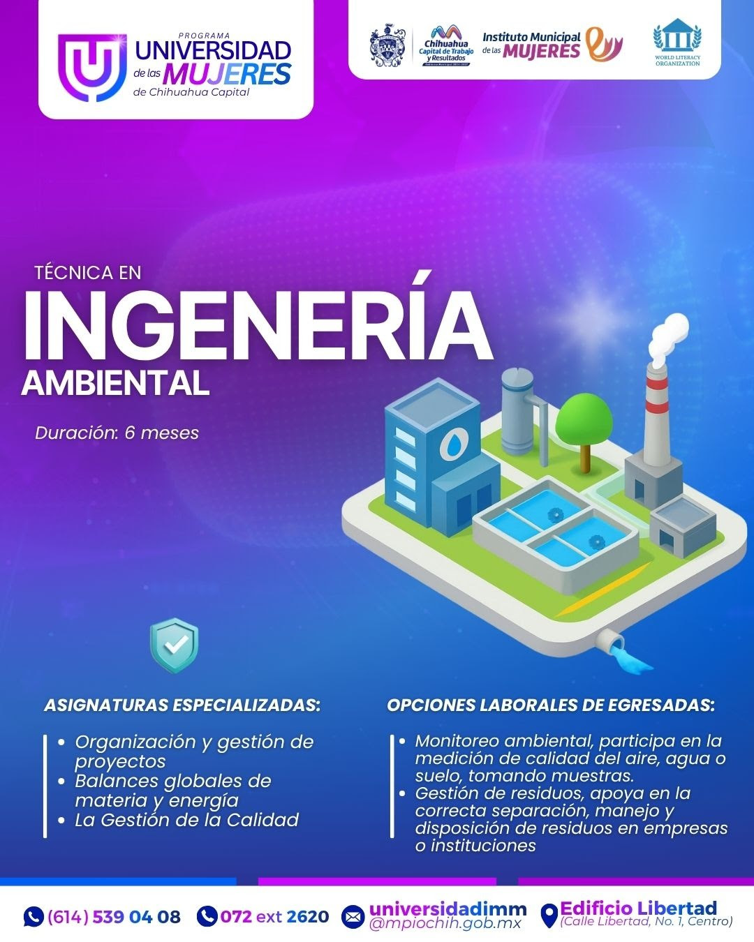 Especialízate en ingeniería ambiental en la Universidad de las Mujeres: Municipio