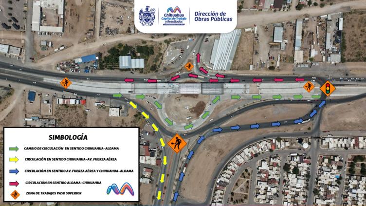 ¡Alerta! Cambiará circulación en puente de la Aldama y Fuerza Aérea