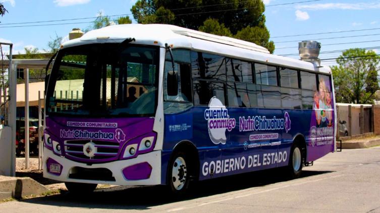 Llega comedor móvil NutriChihuahua a primaria César Augusto Sandino