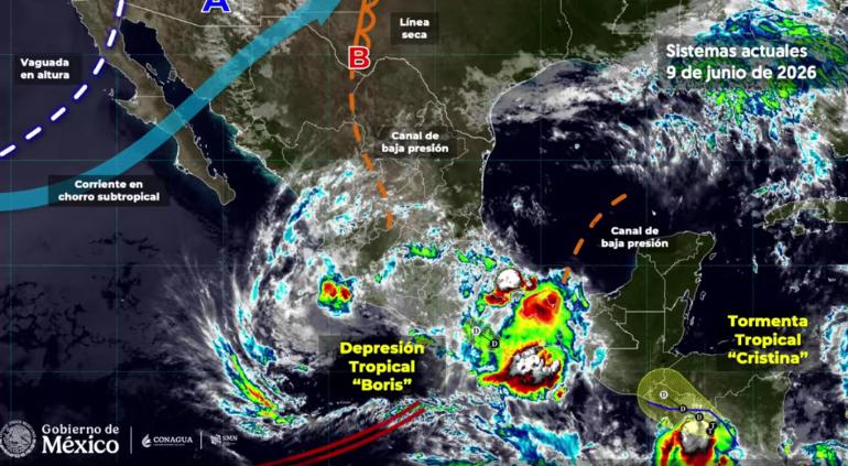 Boris tocó tierra en Guerrero y se degradó a depresión tropical