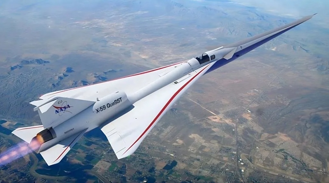 El avión X-59 de la NASA rompe la barrera del sonido en su primer vuelo de prueba supersónico