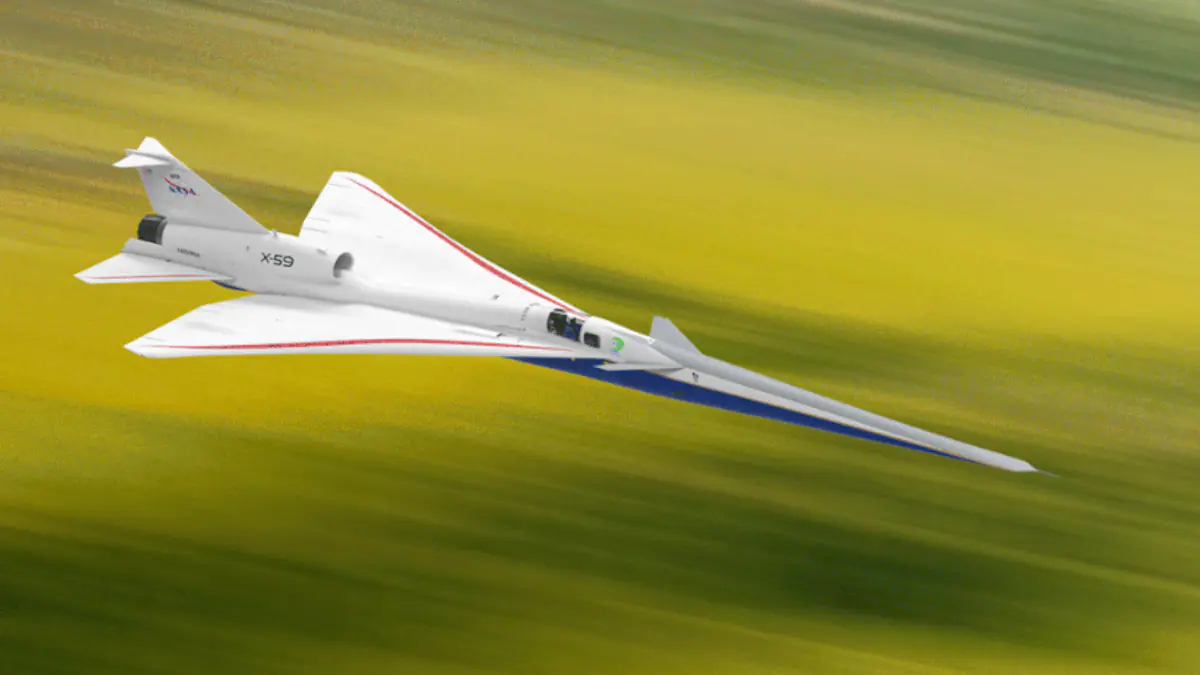Récord en el aire: el revolucionario avión X-59 de la NASA promete conectar Nueva York y Londres en solo 3 horas