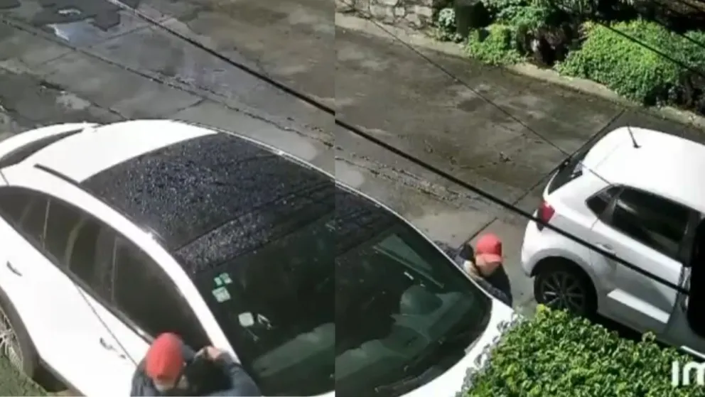 ¡En plena madrugada! Captan a sujeto robando autopartes en calles de Los Pastores, Naucalpan; así operan