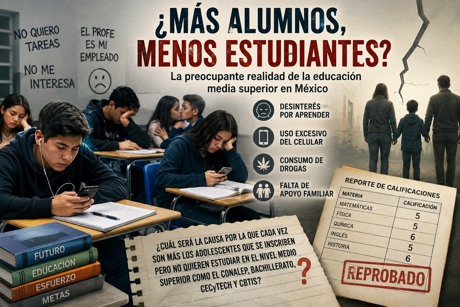 ¿Más alumnos, menos estudiantes? La preocupante realidad de la educación media superior en Chihuahua y posiblemente en México