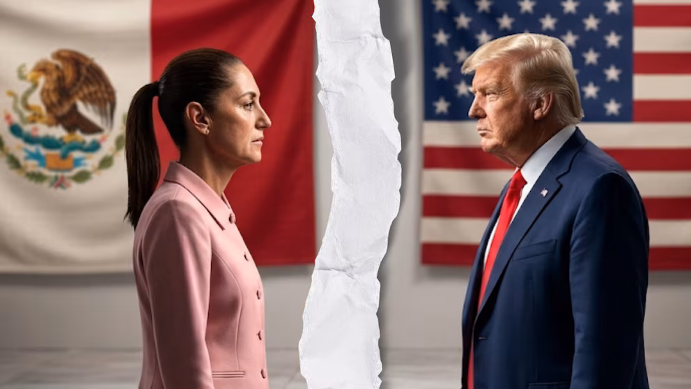 Trump afirma que “los cárteles gobiernan México” y describe a Sheinbaum como una mujer “muy asustada”